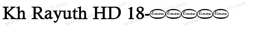 Kh Rayuth HD 18字体转换